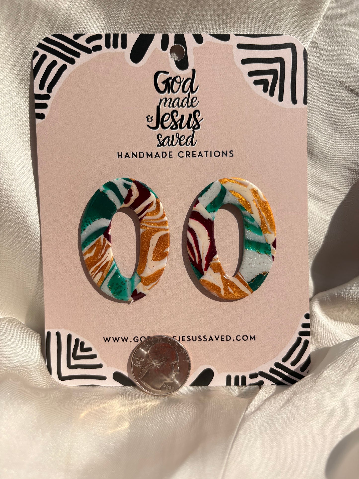 Coat of Many Colors: Oval Studs