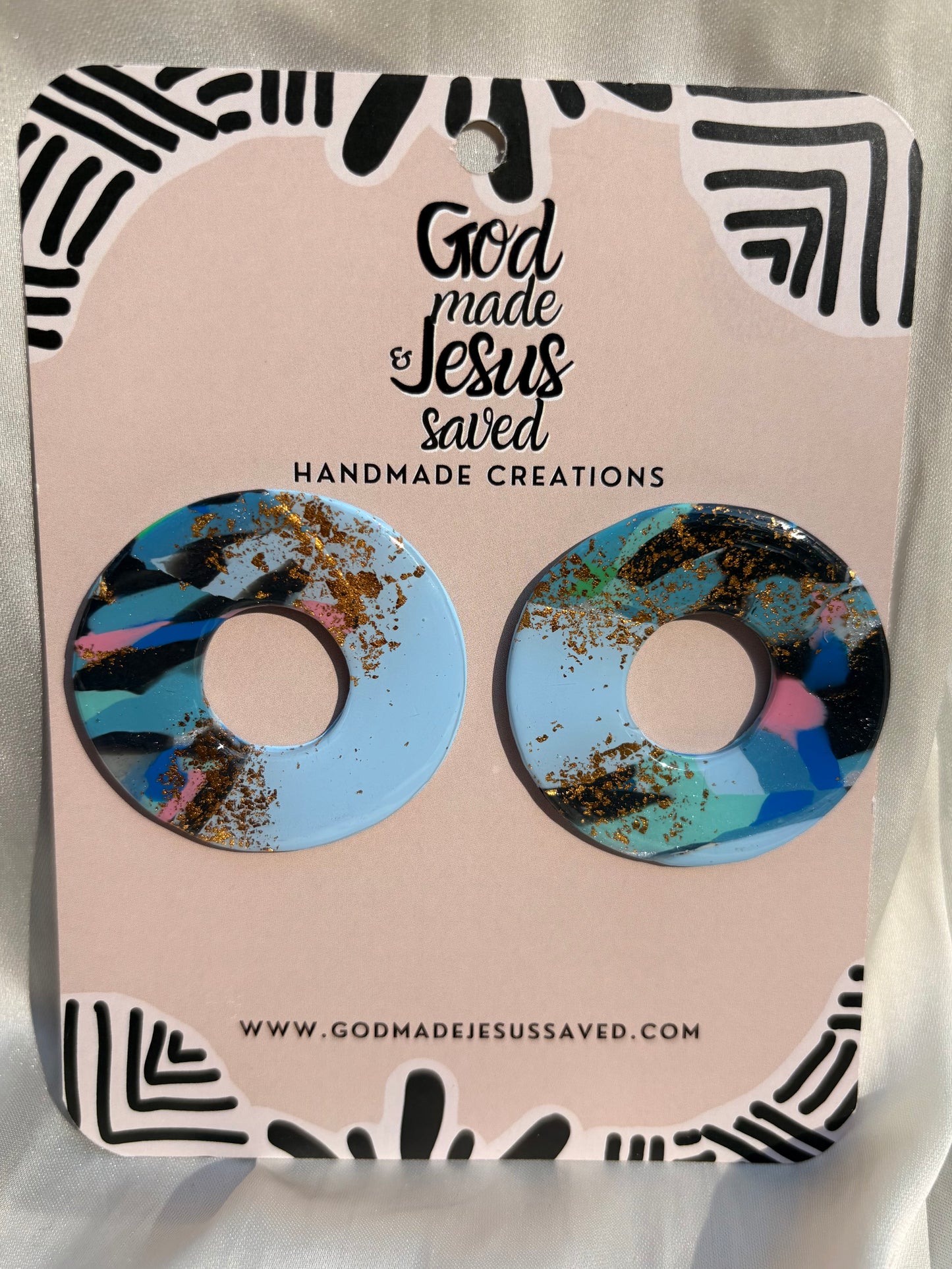 Through The Midst of the Sea: Large Circle Earrings