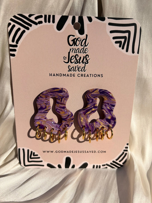Royalty: Cloud Gold Hoop Studs