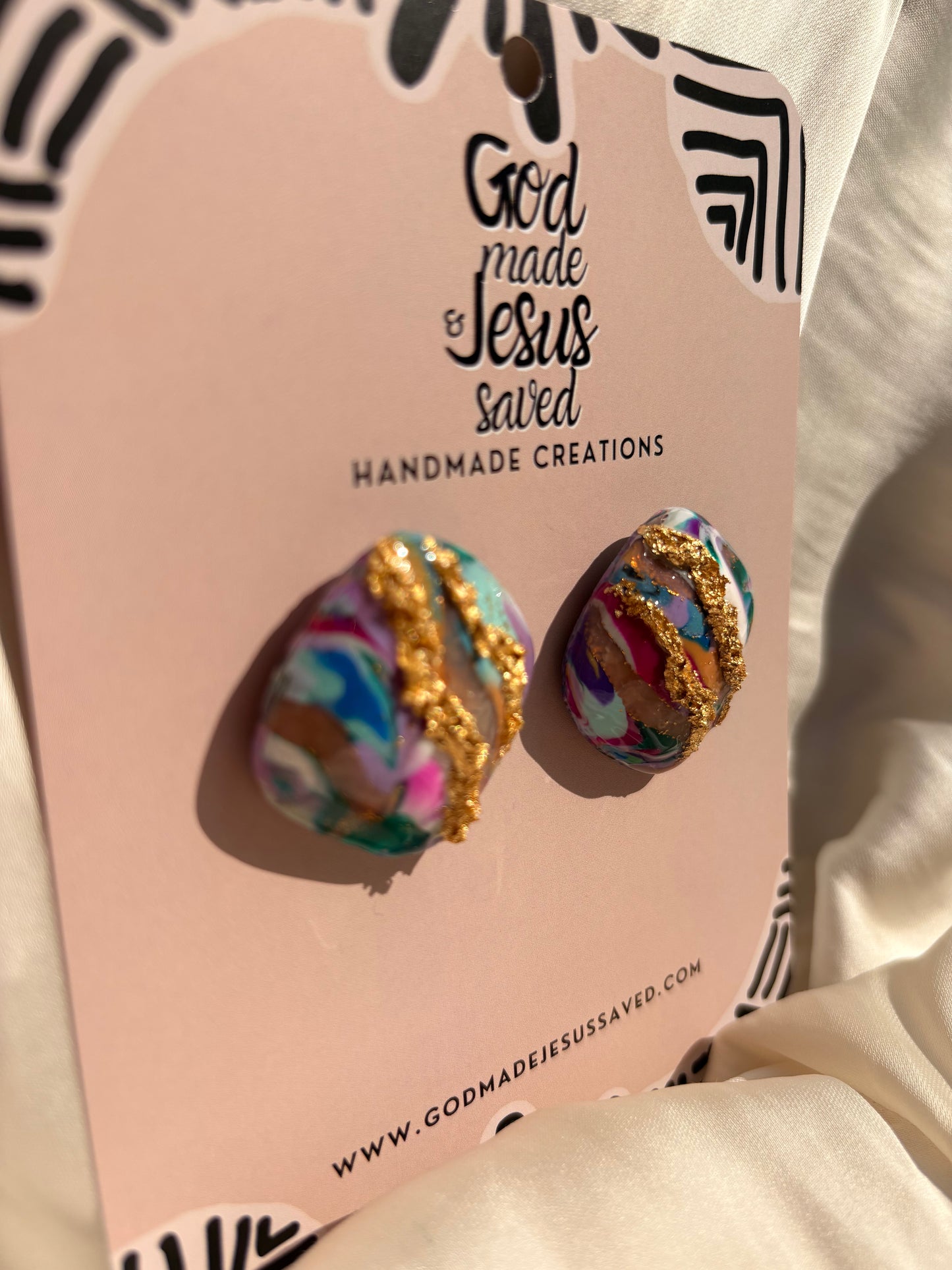 Life More Abundantly: Square Clip-On Earrings