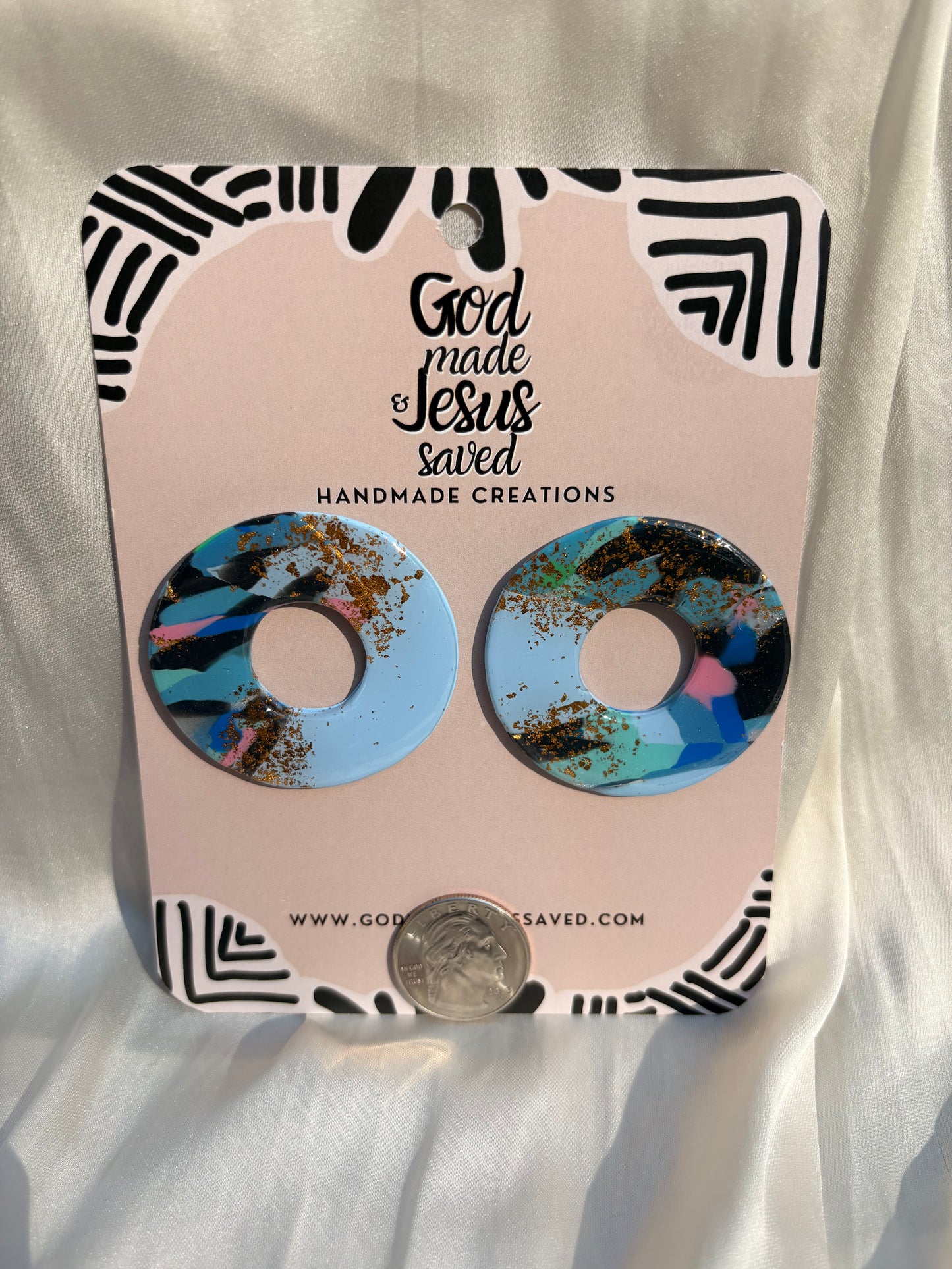 Through The Midst of the Sea: Large Circle Earrings