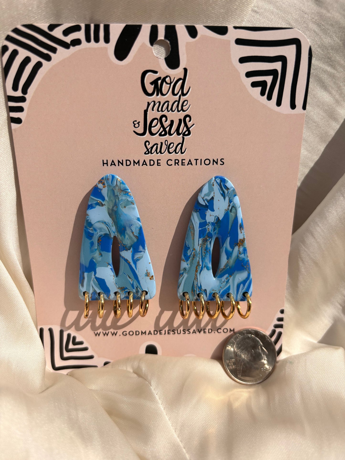 Beside the Still Waters: Triangle Gold Hoop Earrings