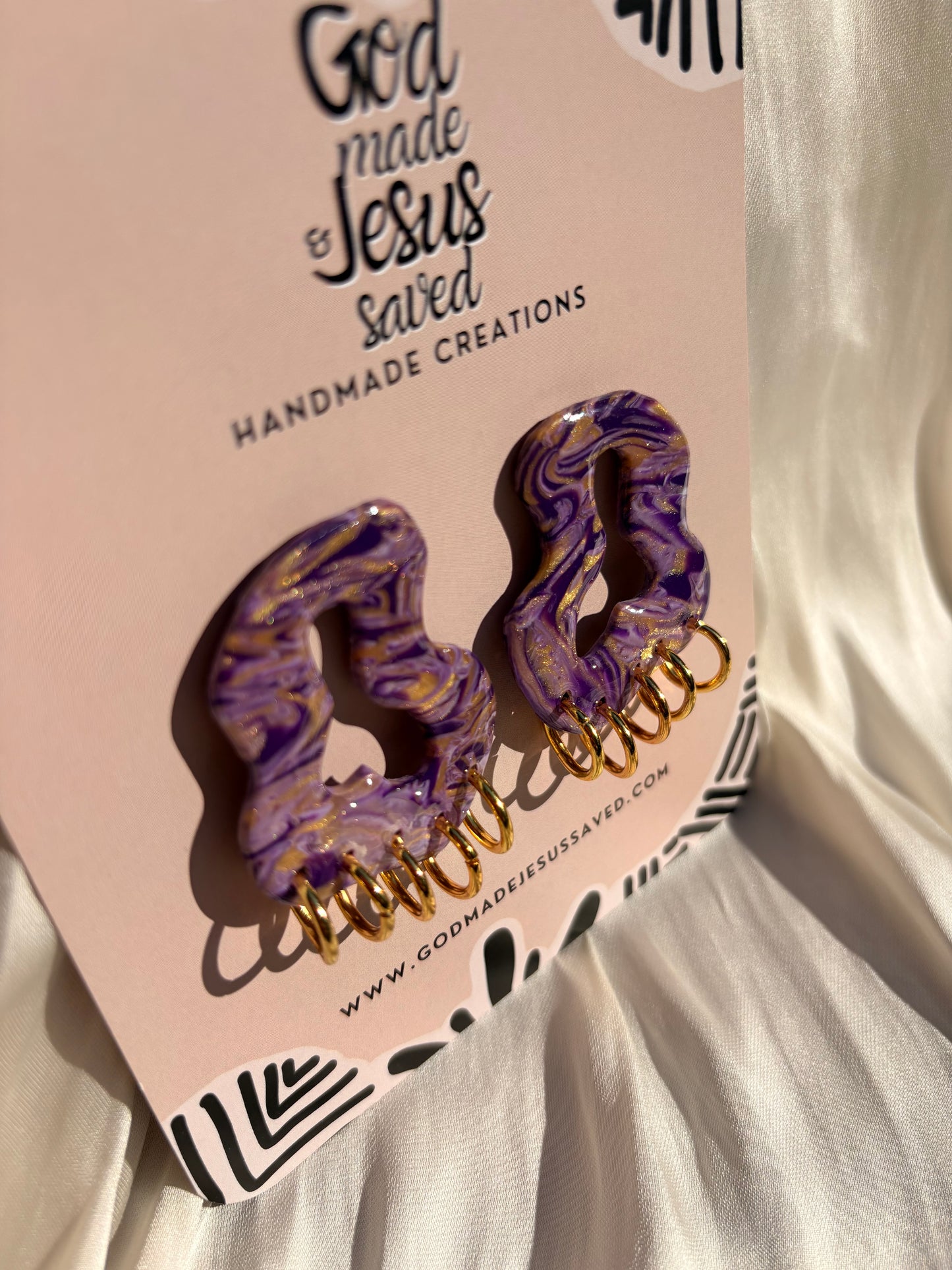 Royalty: Cloud Gold Hoop Studs