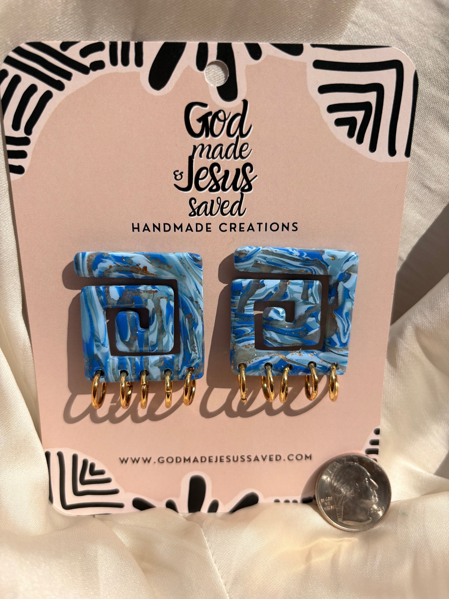 Beside the Still Waters: Maze & Gold Hoop Earrings