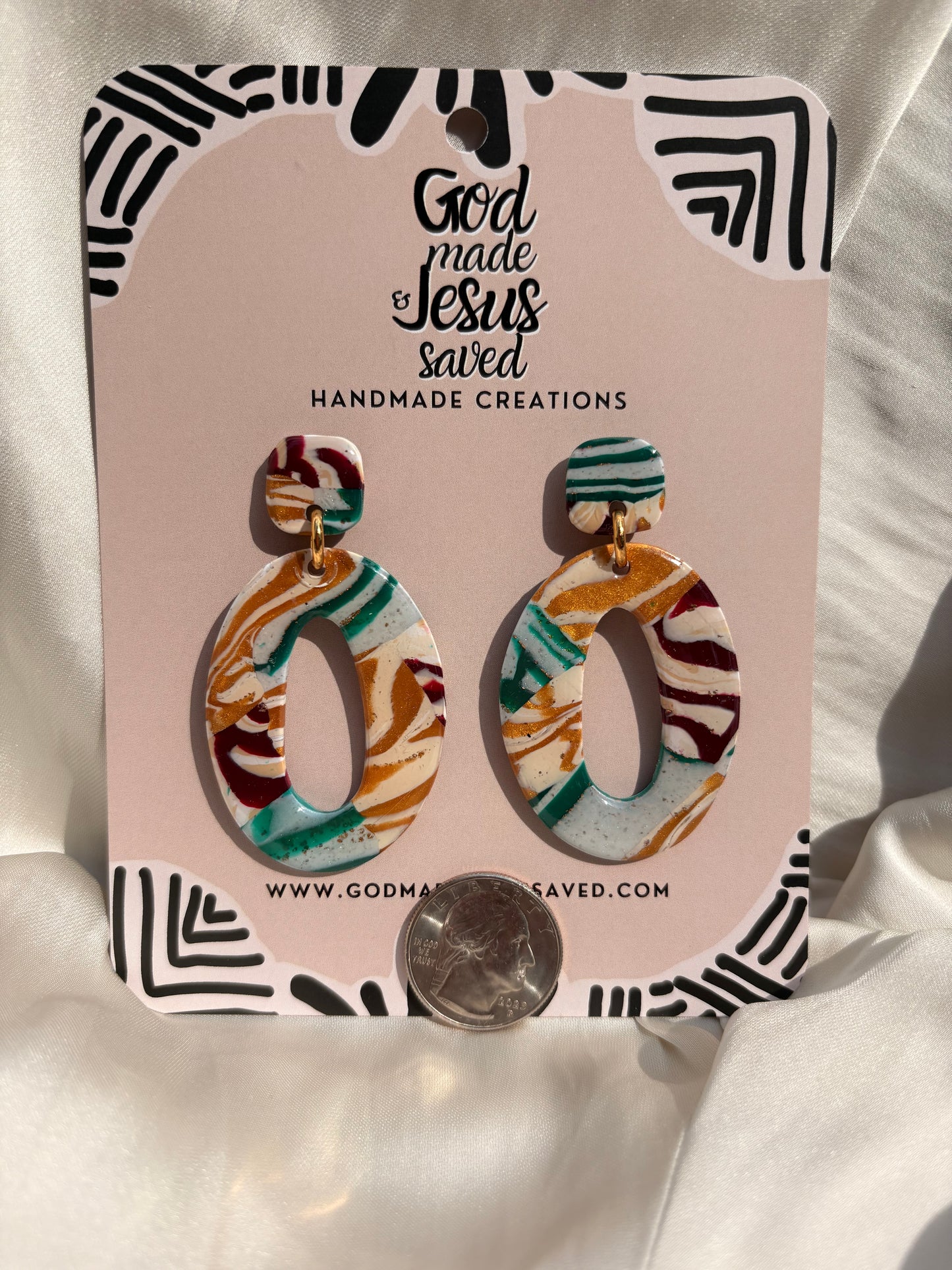 Coat of Many Colors: Oval Dangles