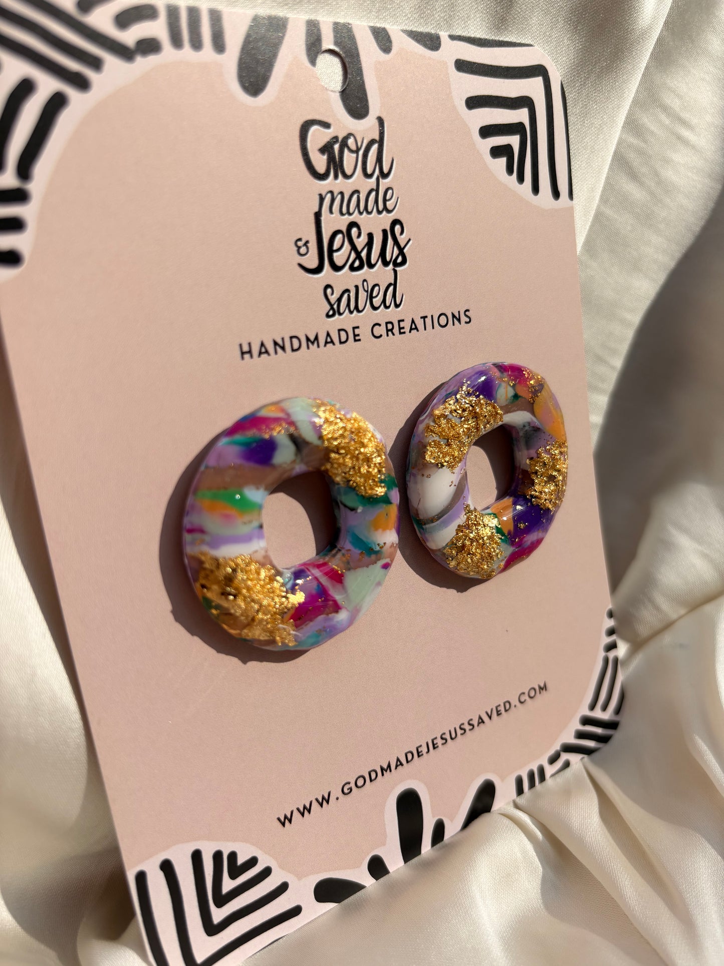 Life More Abundantly: Circle Puff Earrings