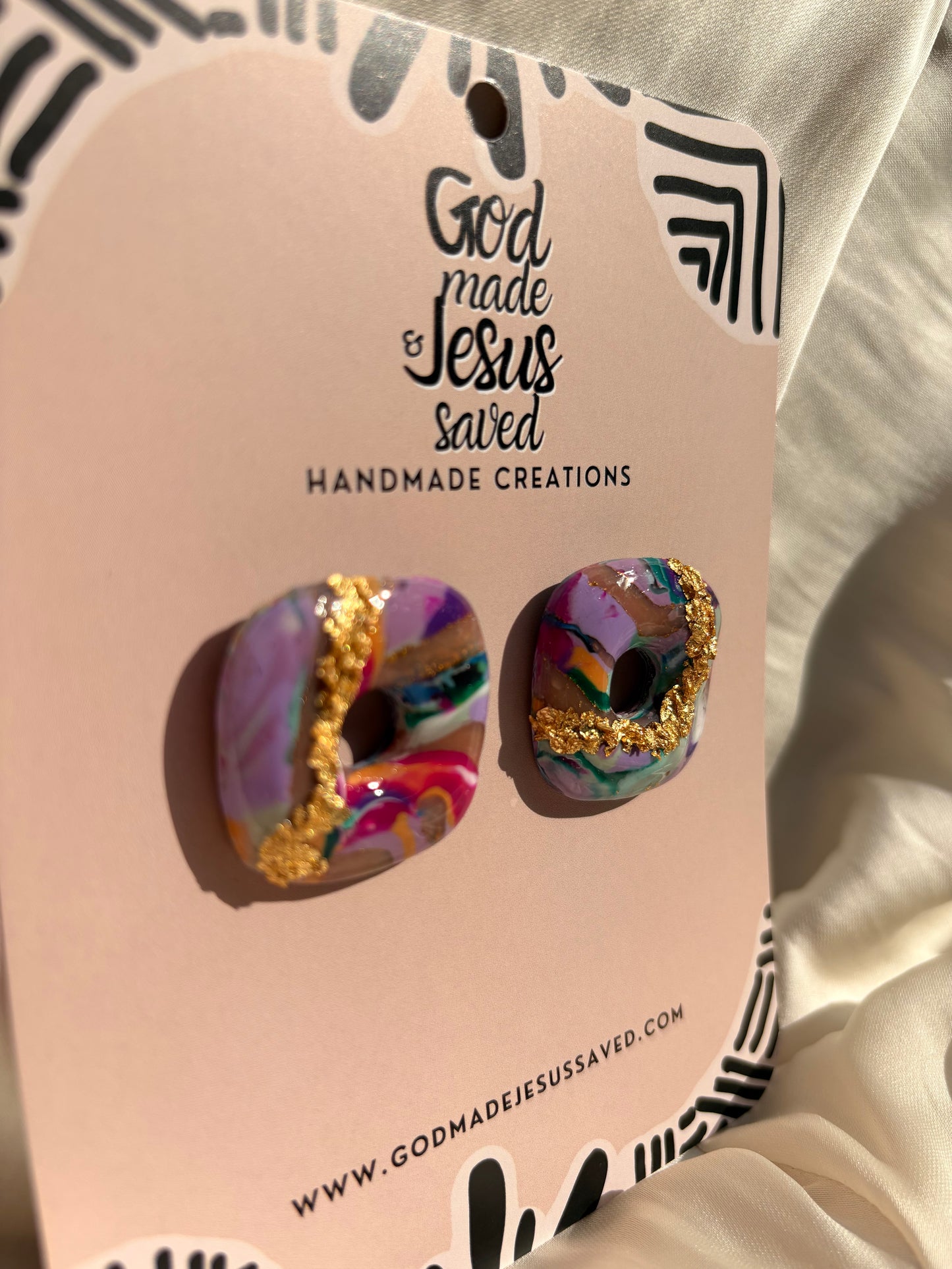 Life More Abundantly: Square Gold Earrings