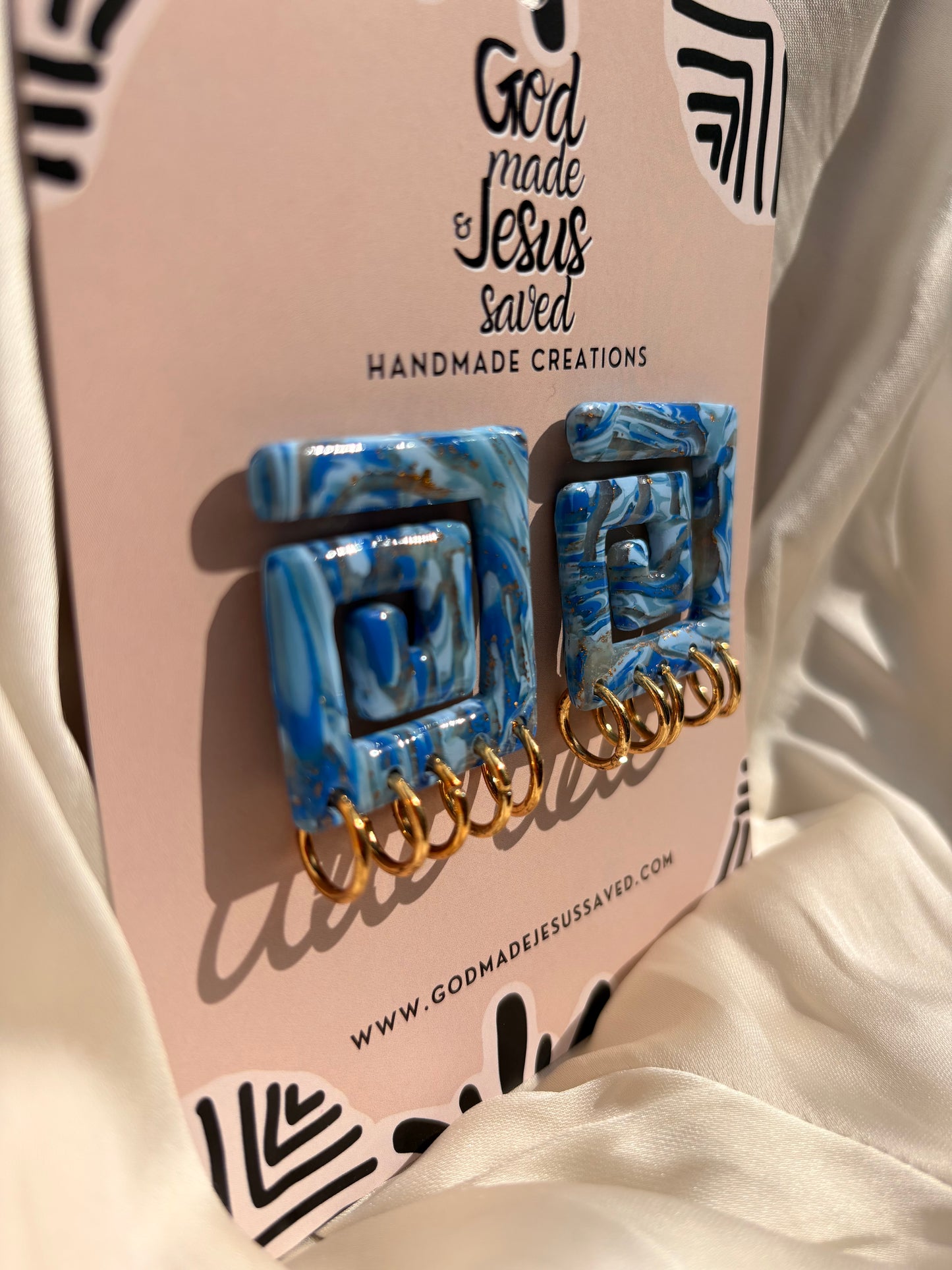 Beside the Still Waters: Maze & Gold Hoop Earrings