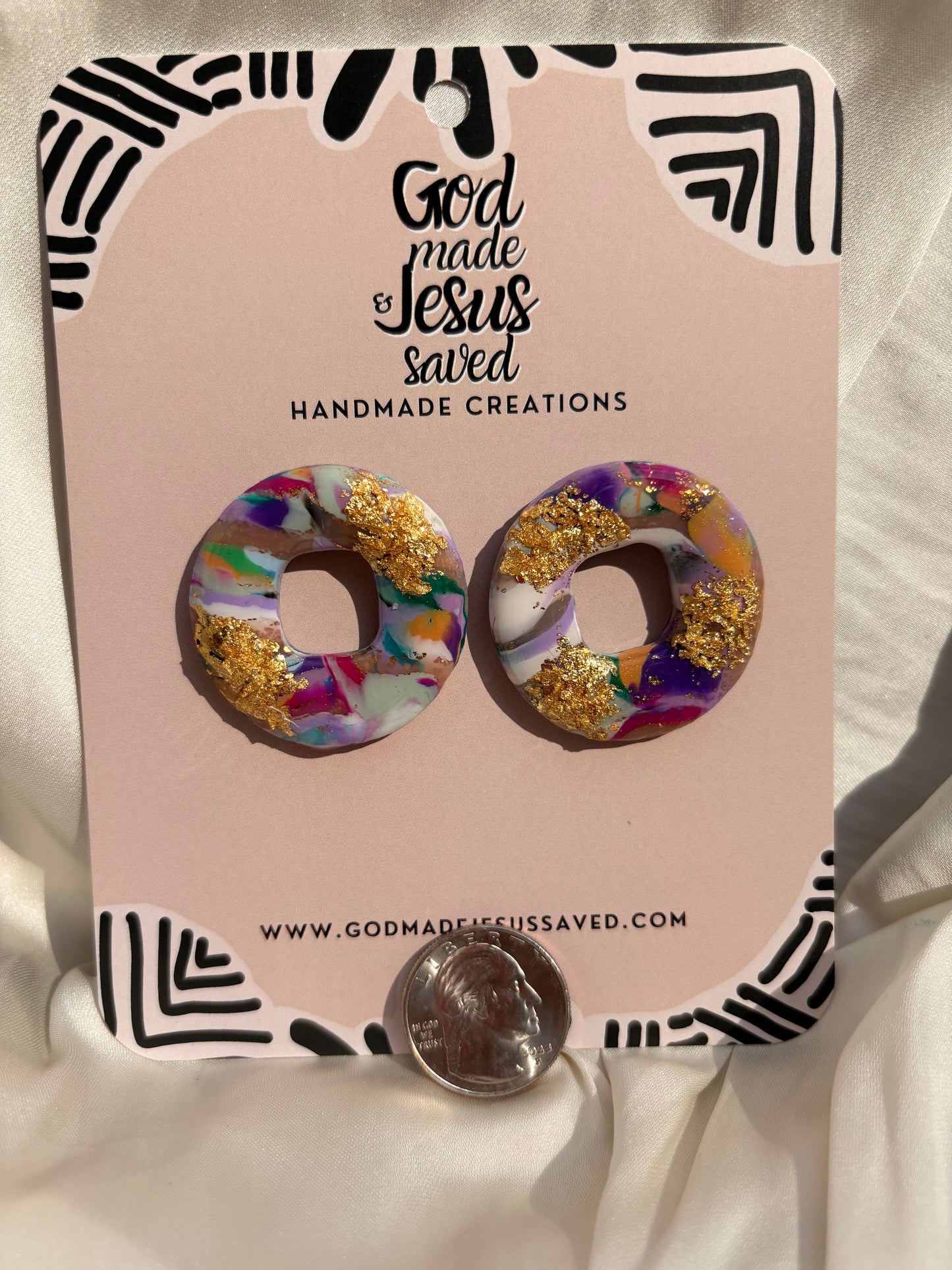 Life More Abundantly: Circle Puff Earrings