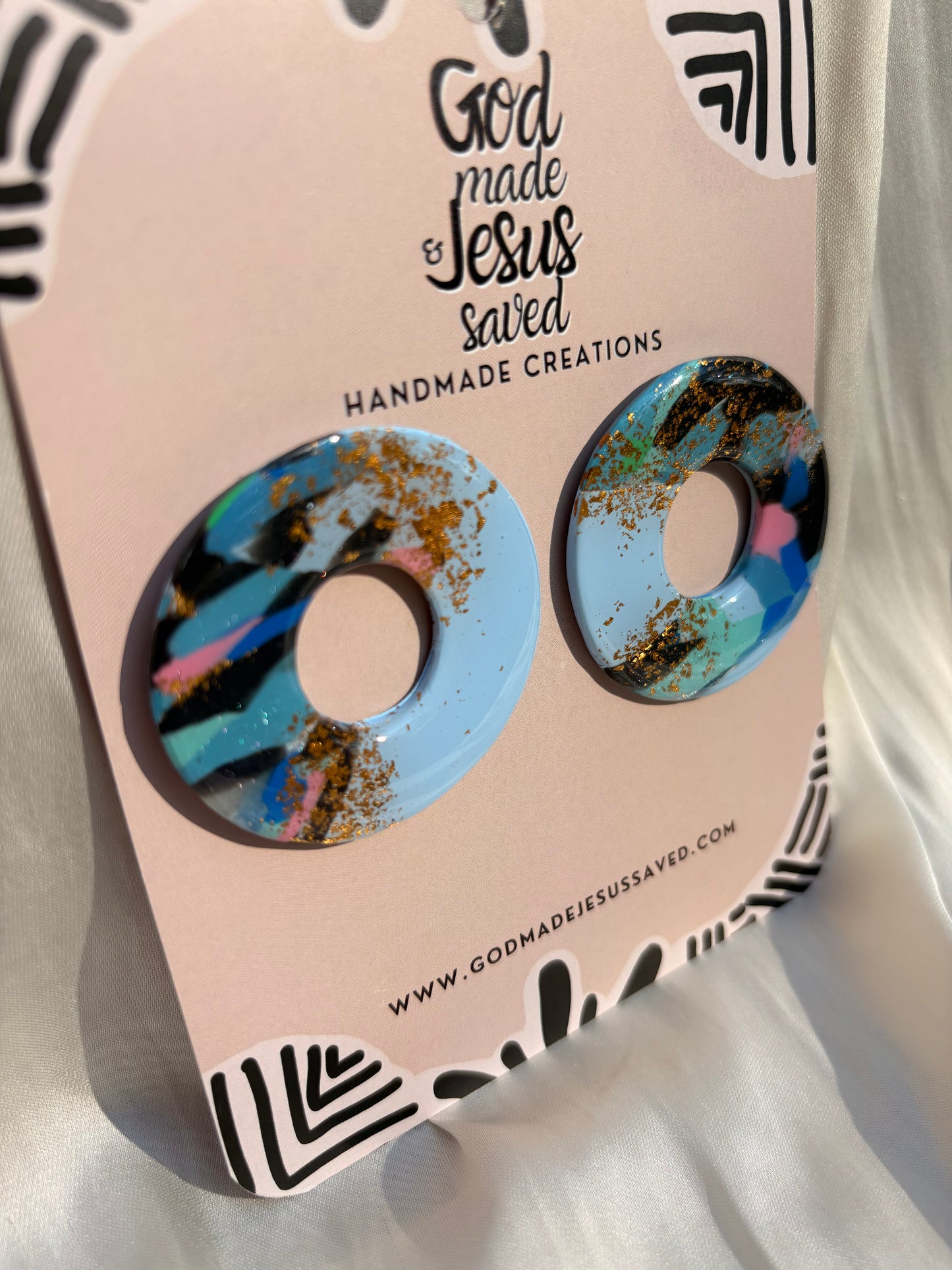 Through The Midst of the Sea: Large Circle Earrings