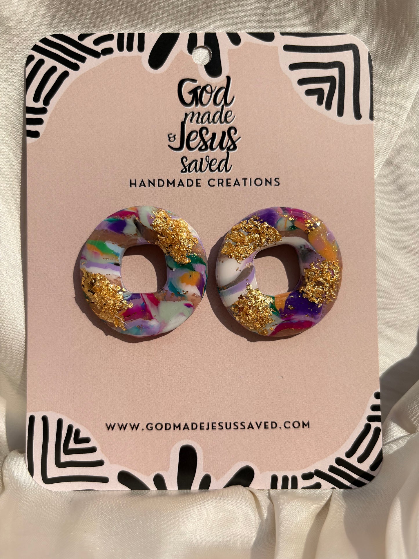 Life More Abundantly: Circle Puff Earrings