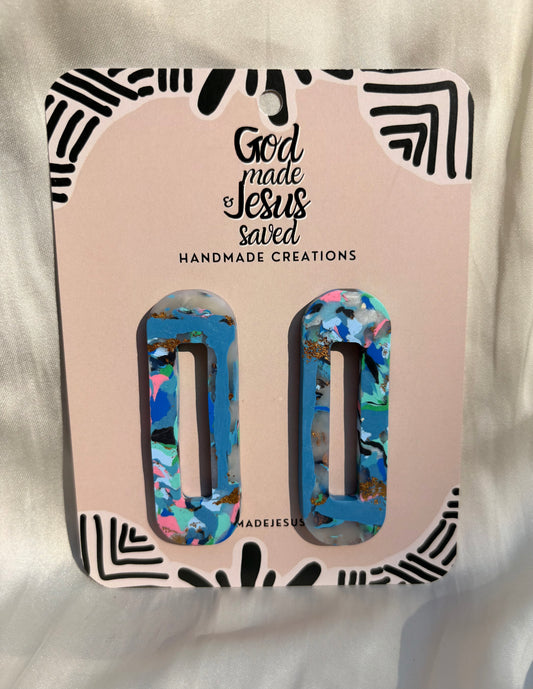 Through The Midst of the Sea: Grand Rectangle Earrings