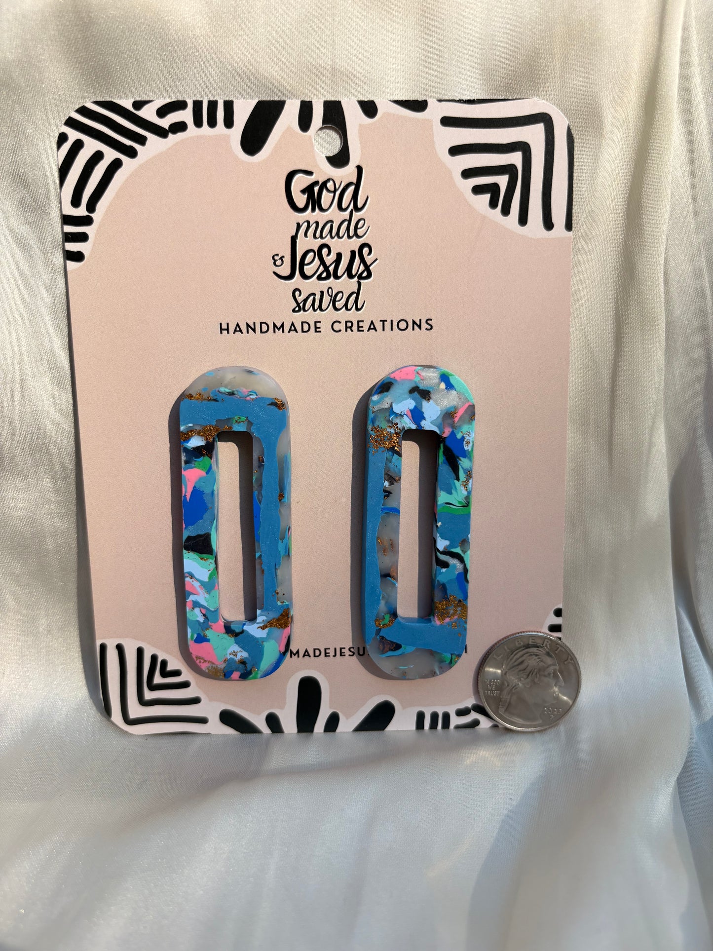 Through The Midst of the Sea: Grand Rectangle Earrings