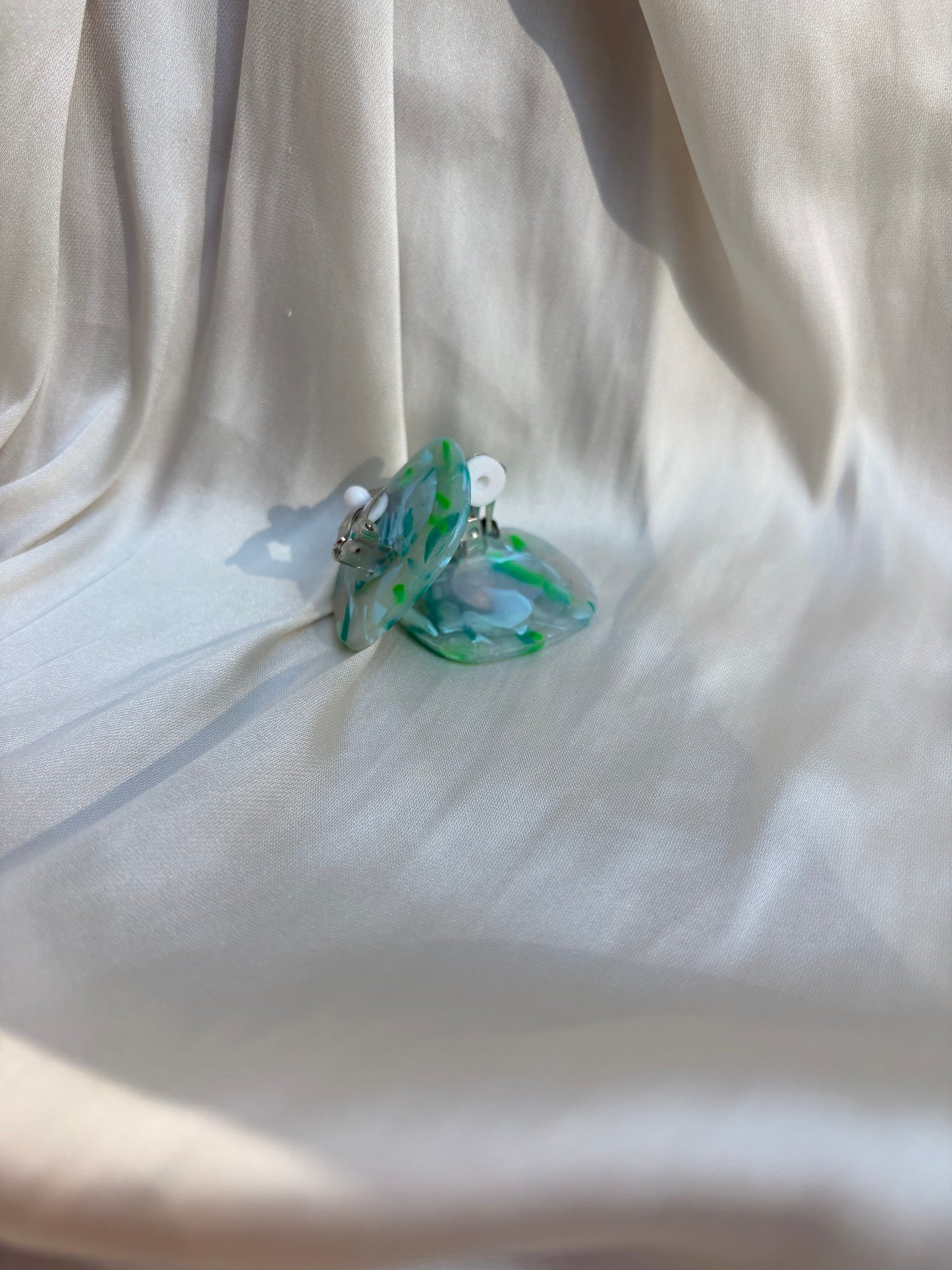 He Restores My Soul: Square Clip-On Earrings