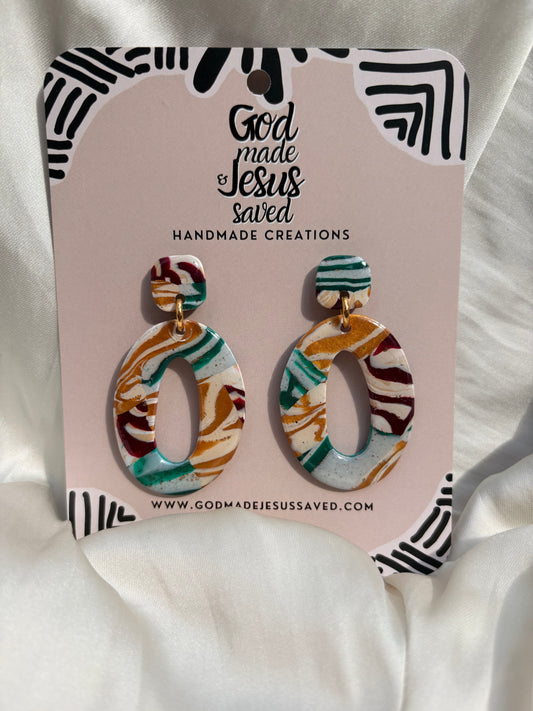 Coat of Many Colors: Oval Dangles