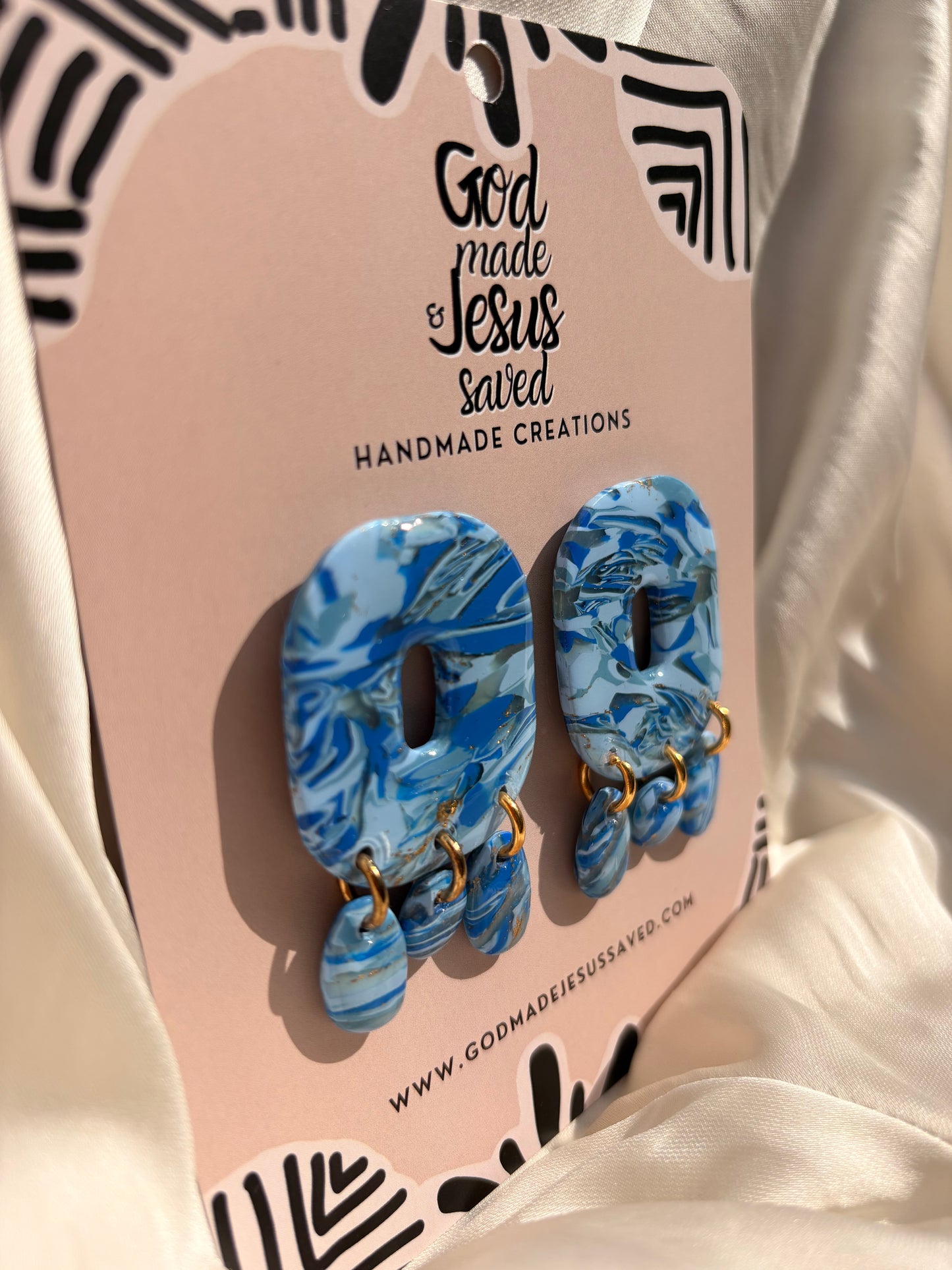Beside the Still Waters: Oval Stud Dangles