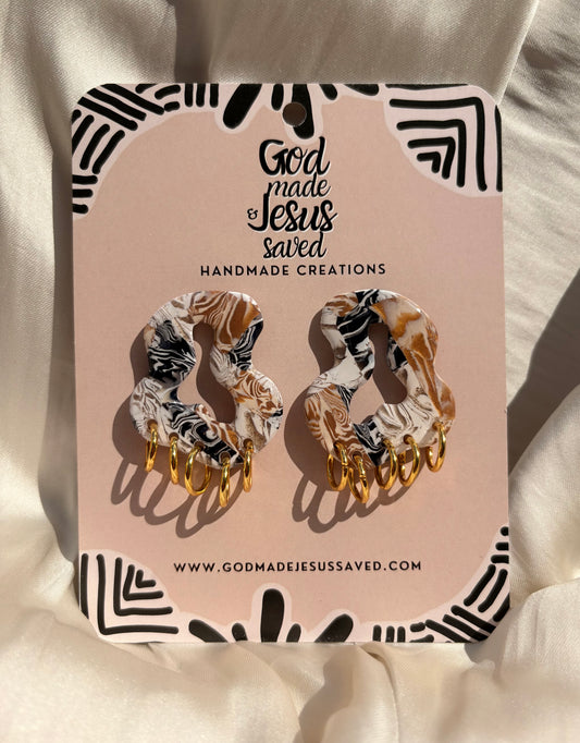 Standing on Mountain Heights: Cloud Gold Hoop Earrings