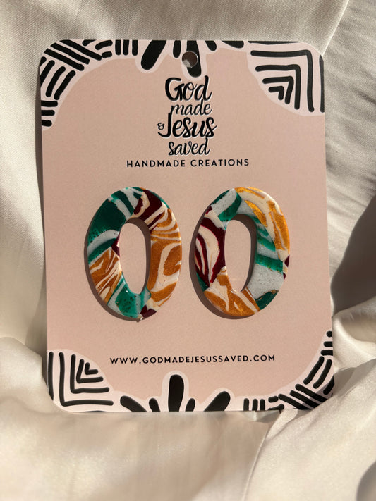 Coat of Many Colors: Oval Studs