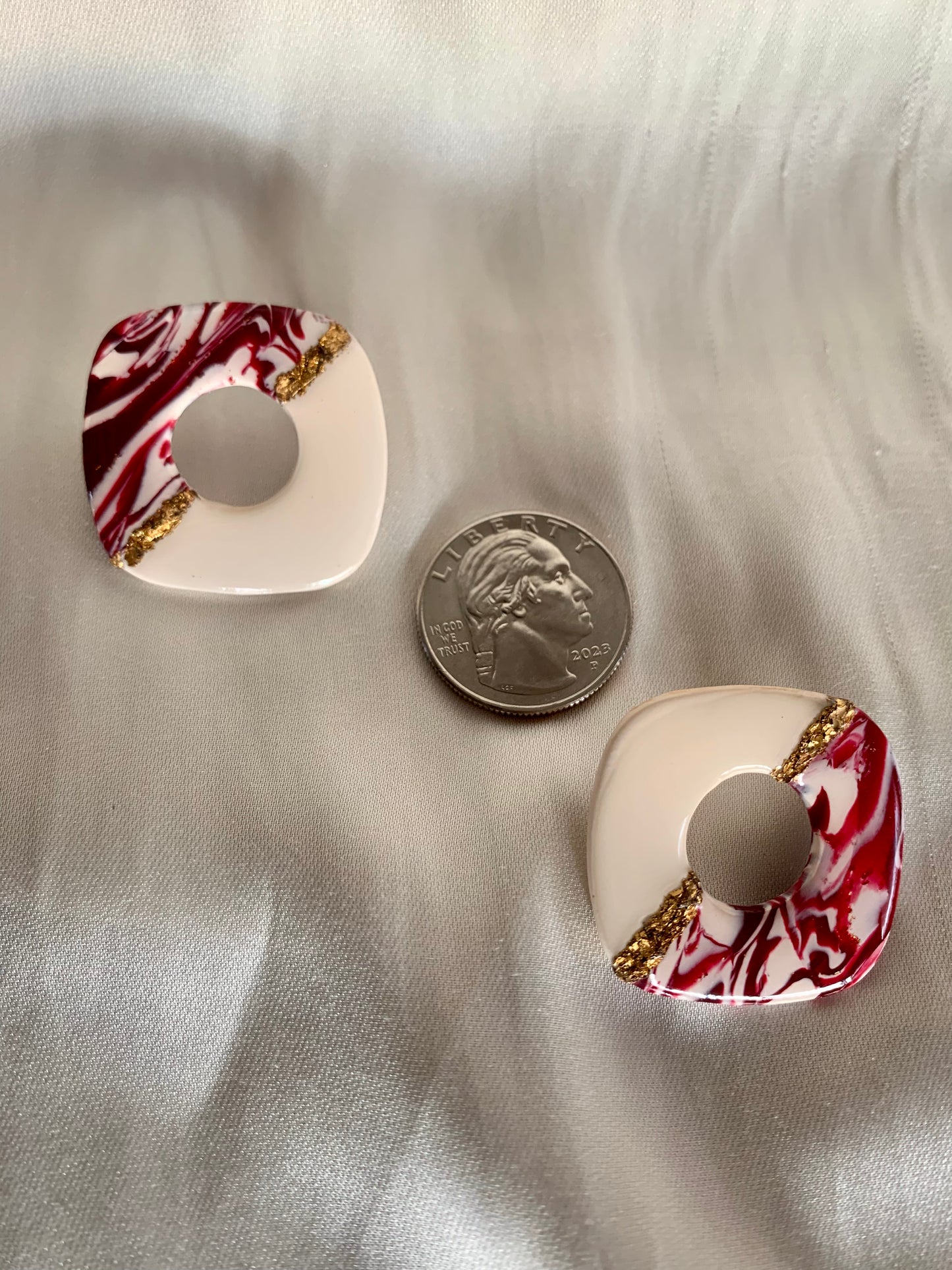 The Crimson Gift: Rounded Square Studs