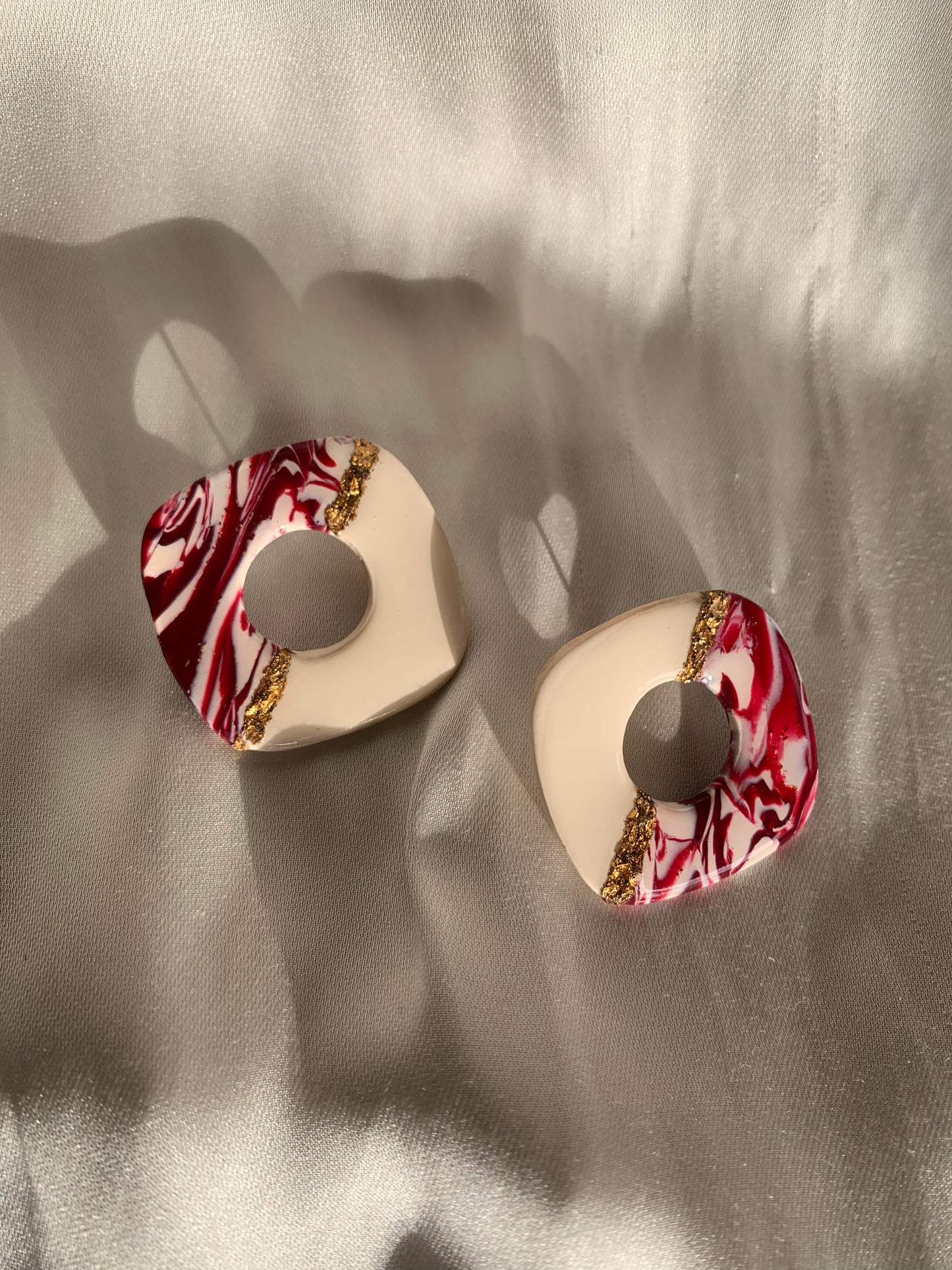 The Crimson Gift: Rounded Square Studs