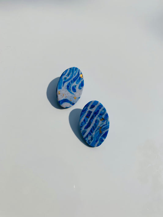 On The Water: Oval Stud Earring