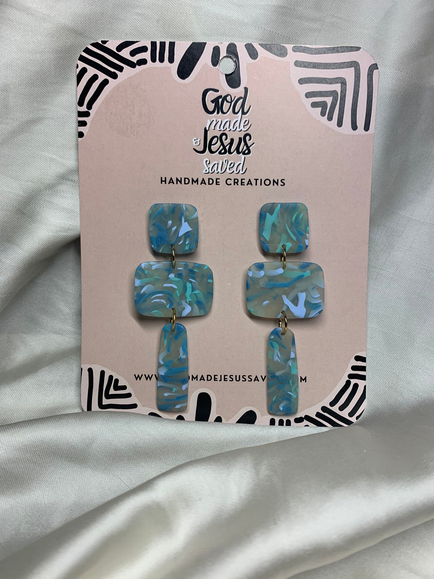 Through the Waters: Cross Dangle Earrings