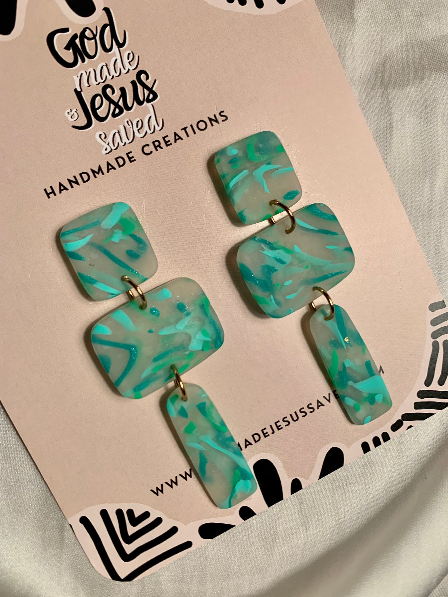 He Restores My Soul: Cross Dangle Earrings