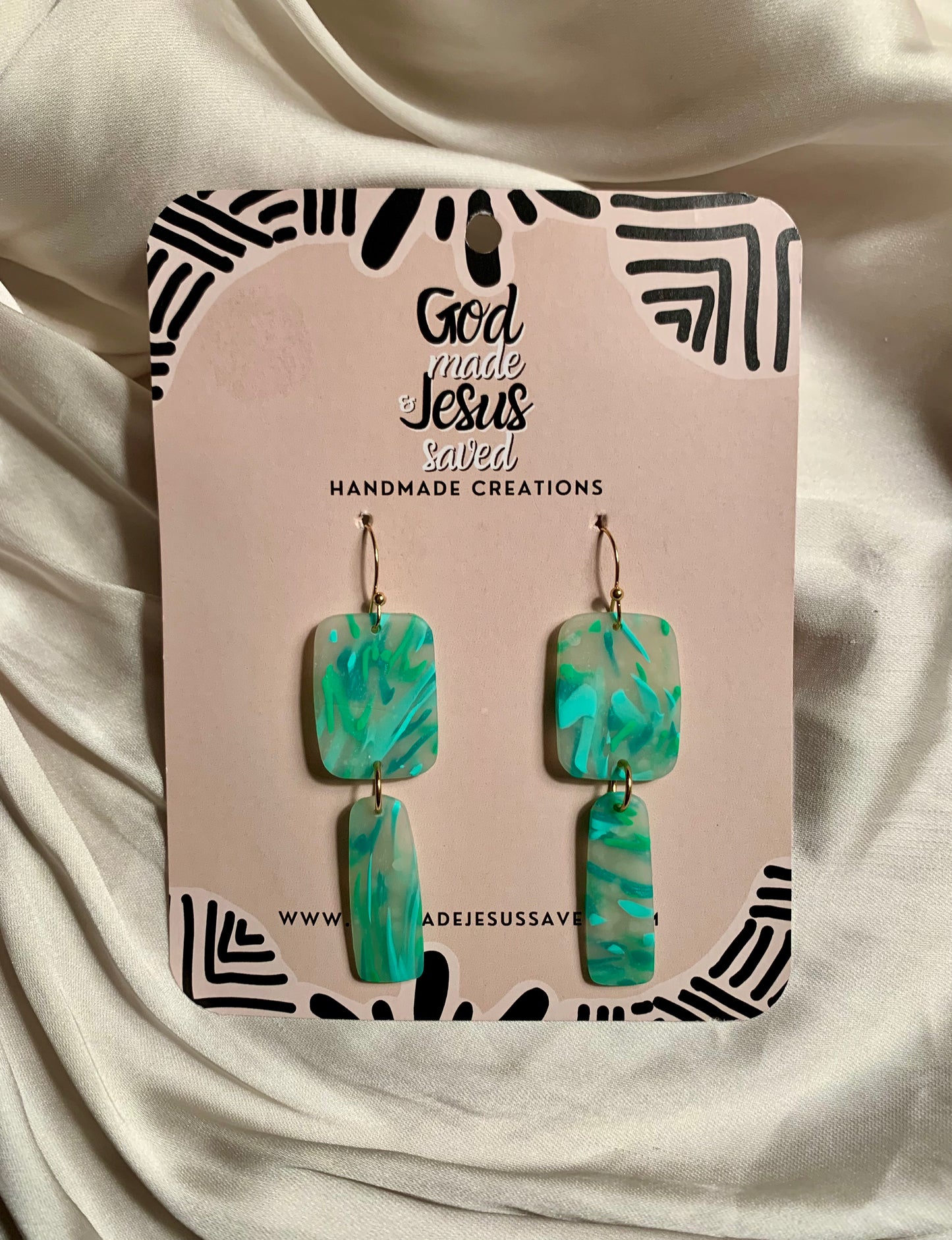 He Restores My Soul: Dangle Hook Earrings