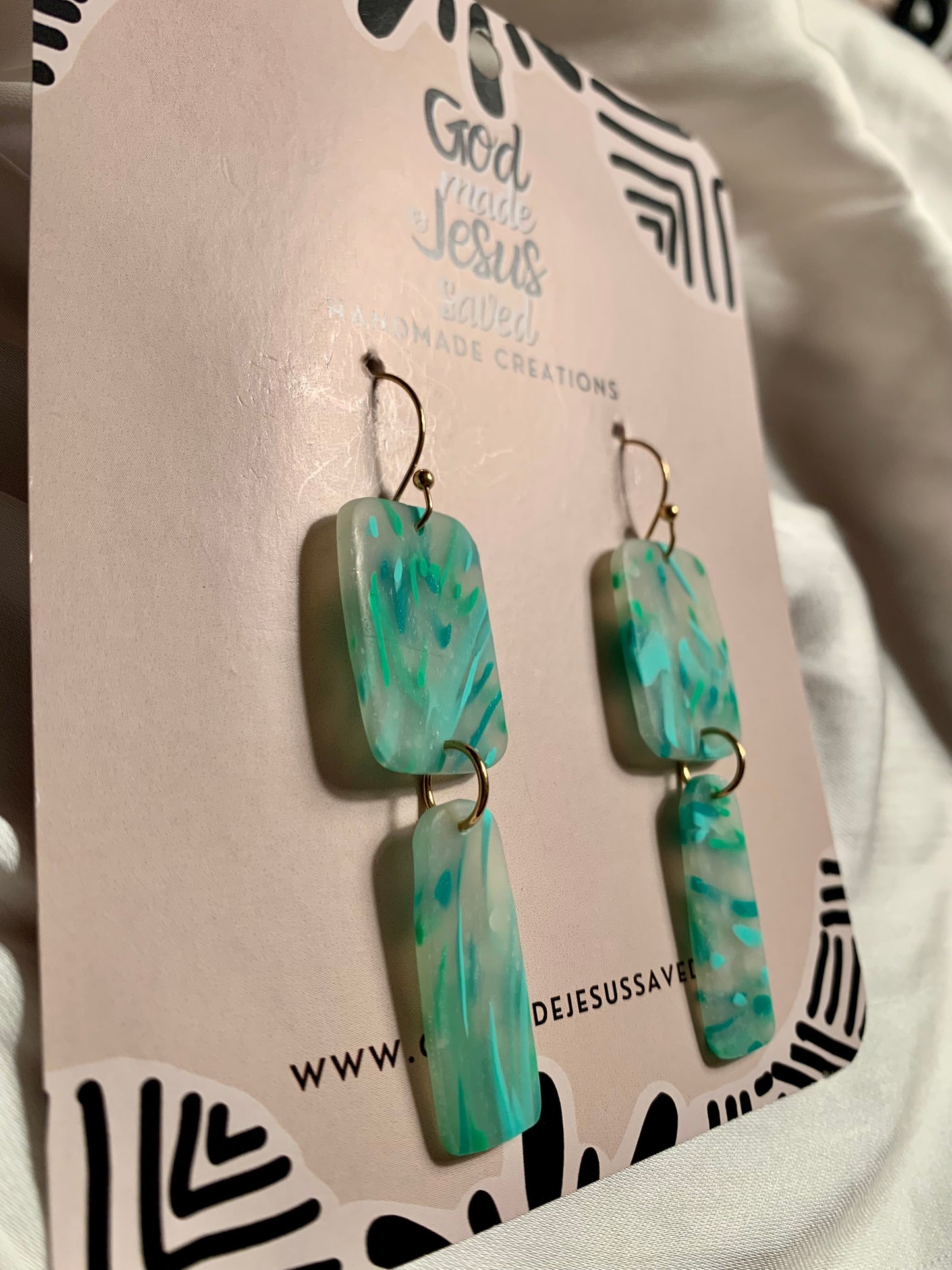 He Restores My Soul: Dangle Hook Earrings