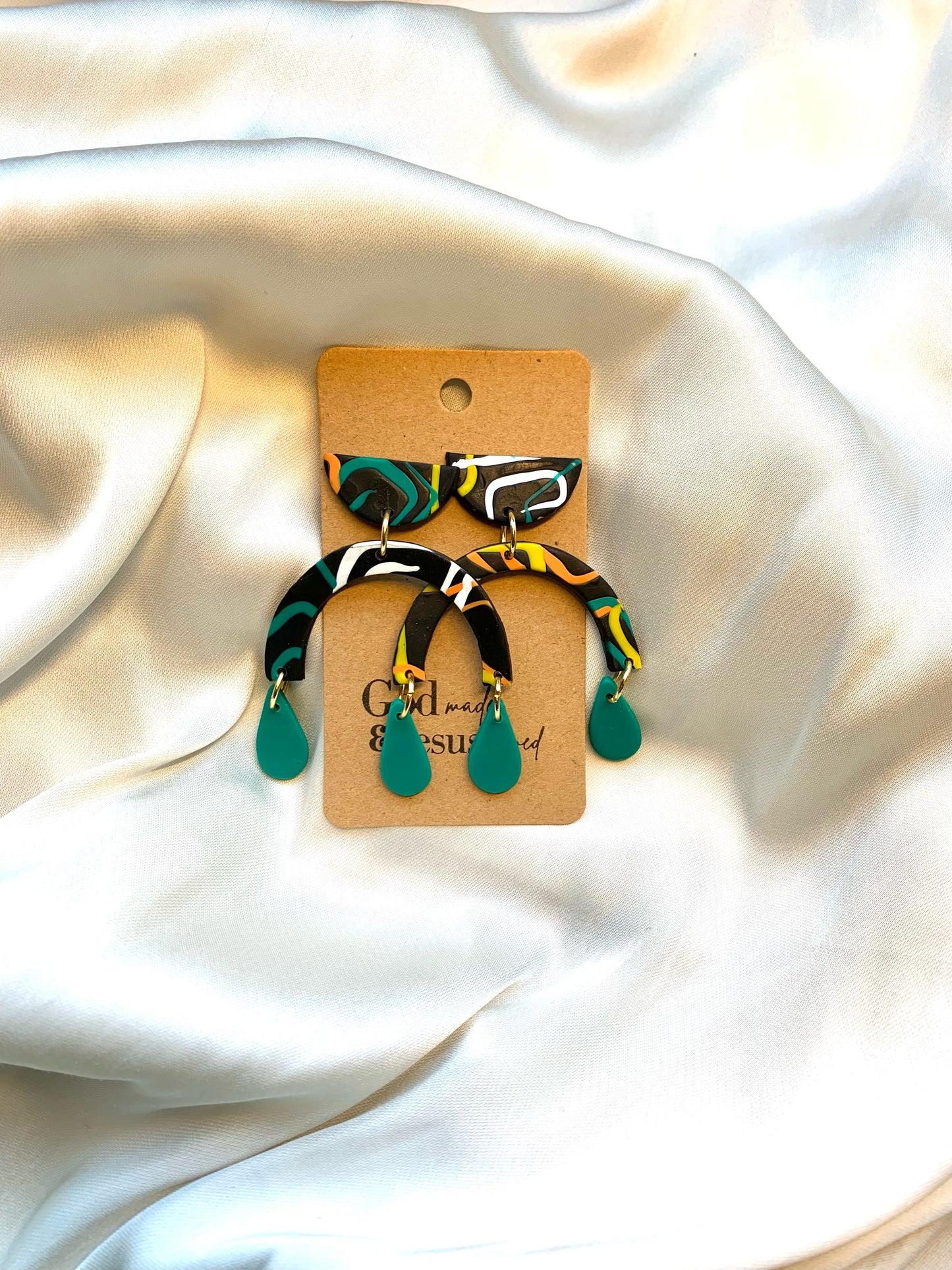 The Master's Plans-Black Statement Earrings