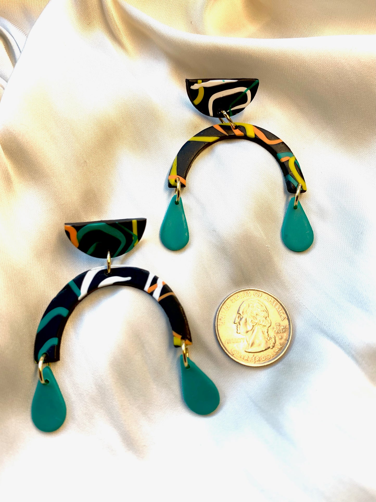 The Master's Plans-Black Statement Earrings