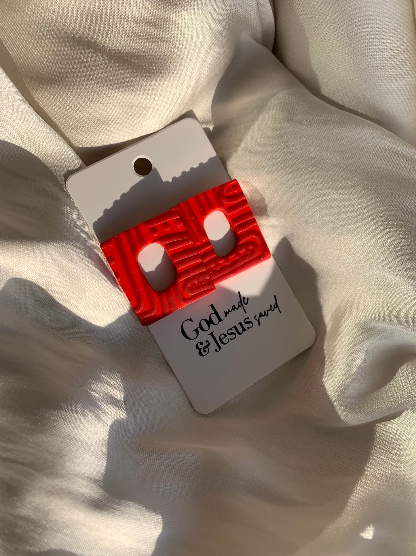 Pathways in Crimson: Square Studs