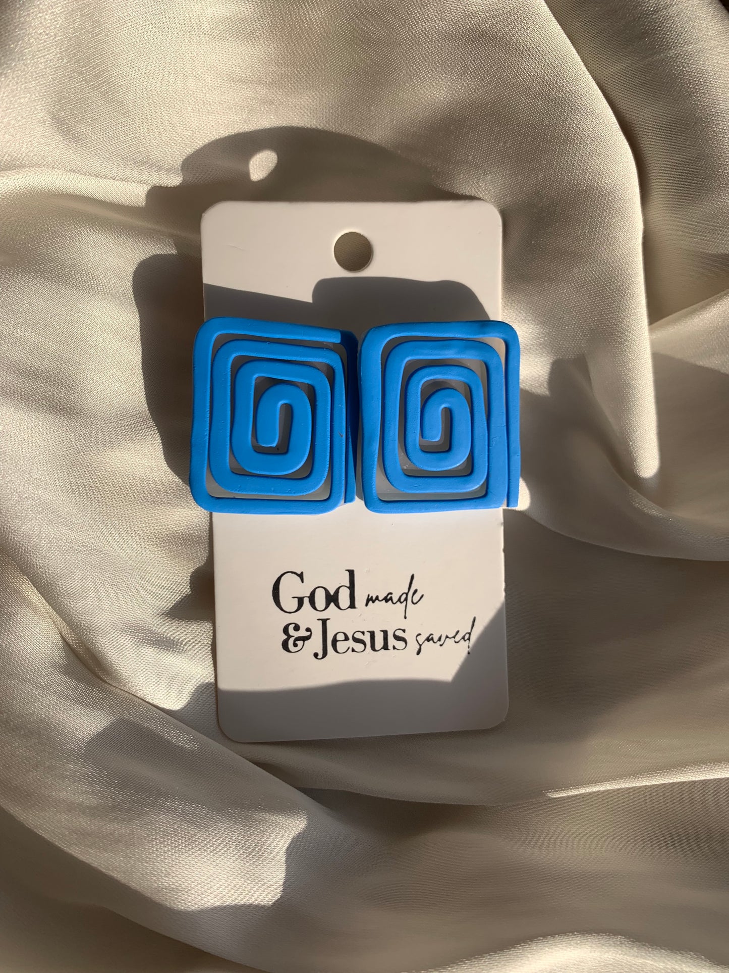 Journey in Bleu: Square Earrings