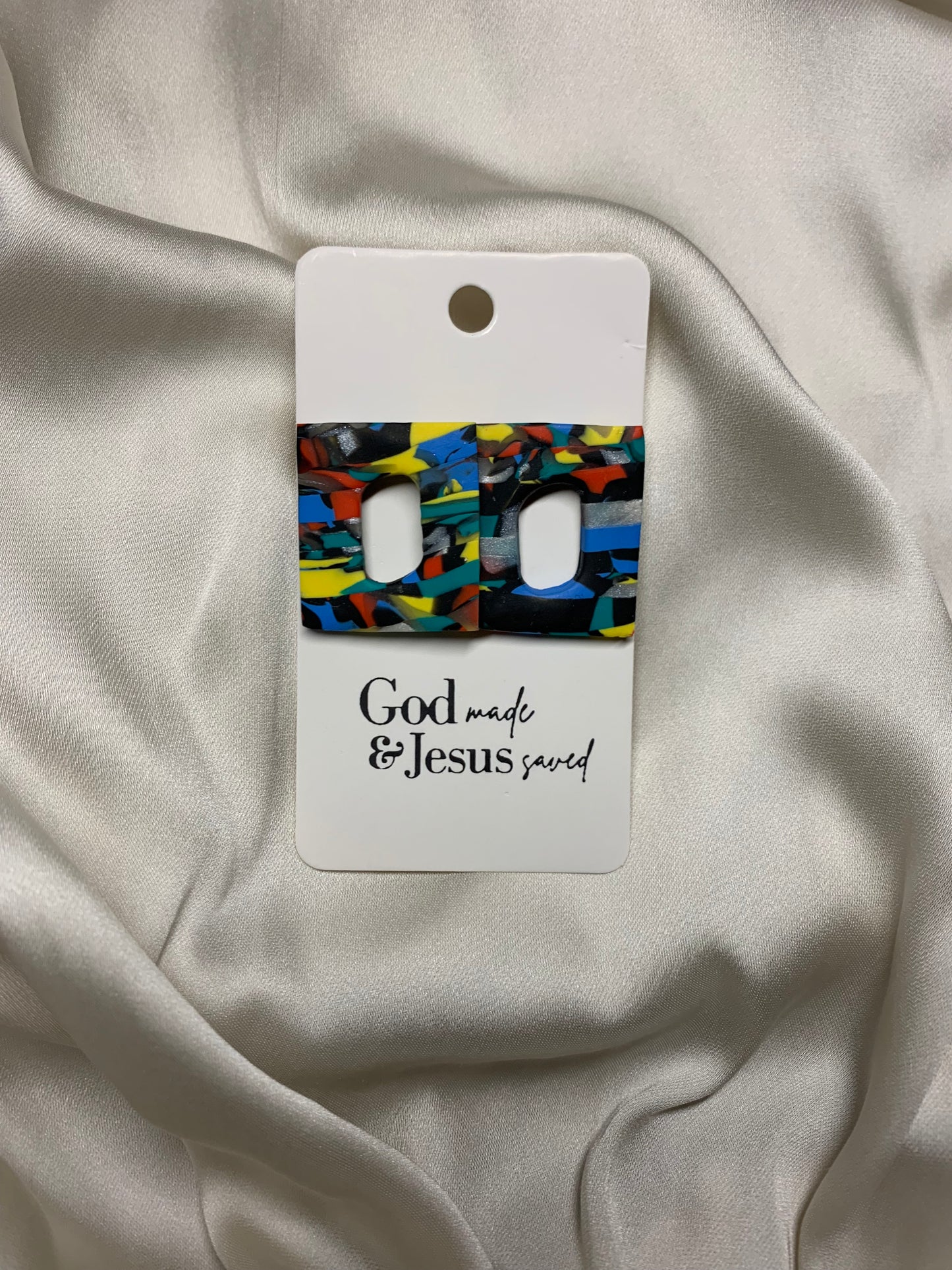 Stained Glass: Square Earrings