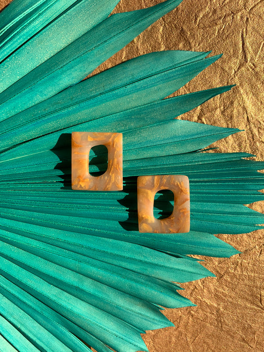 Beauty in Gold: Small Square Studs