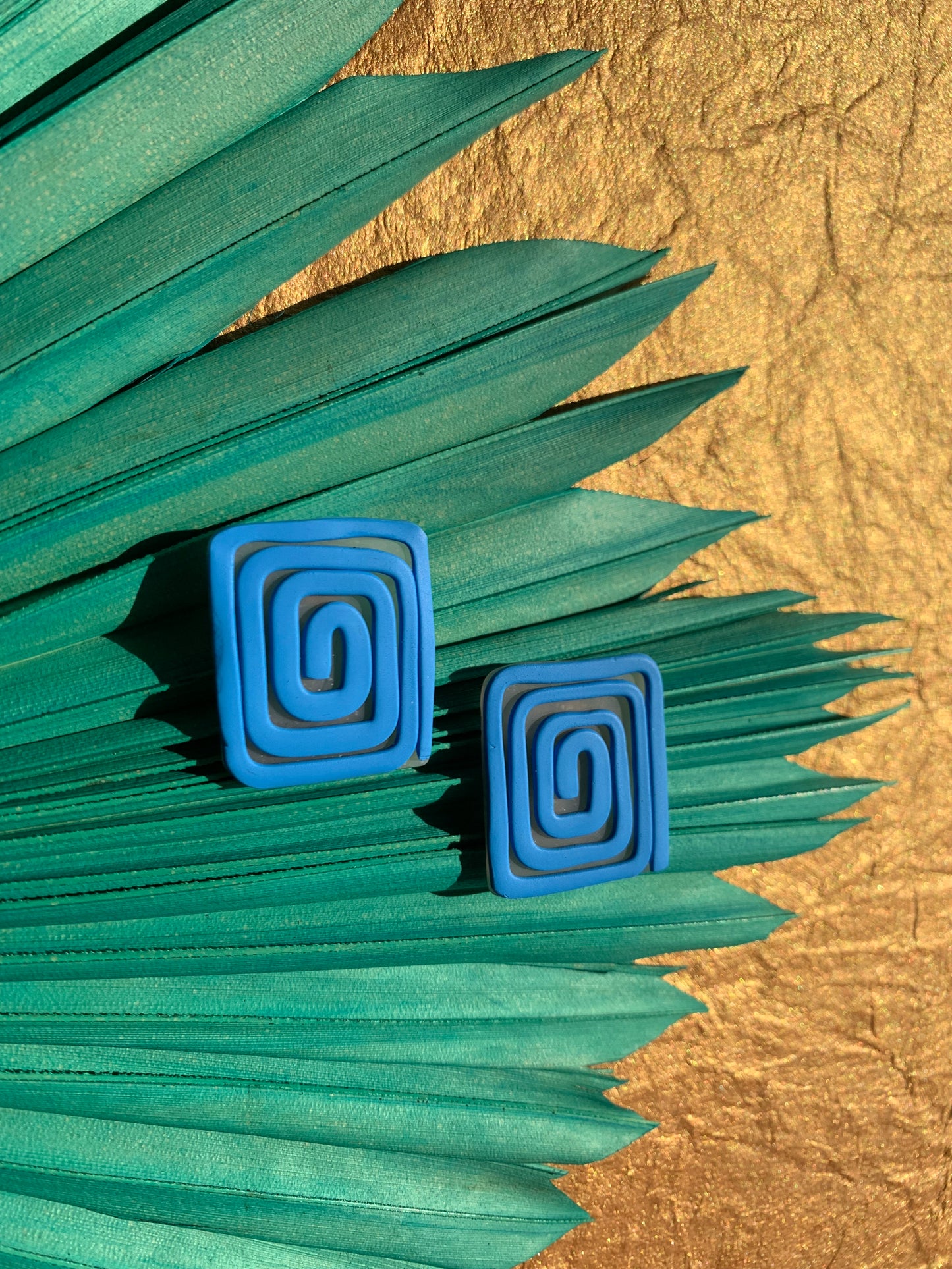 Journey in Bleu: Square Earrings