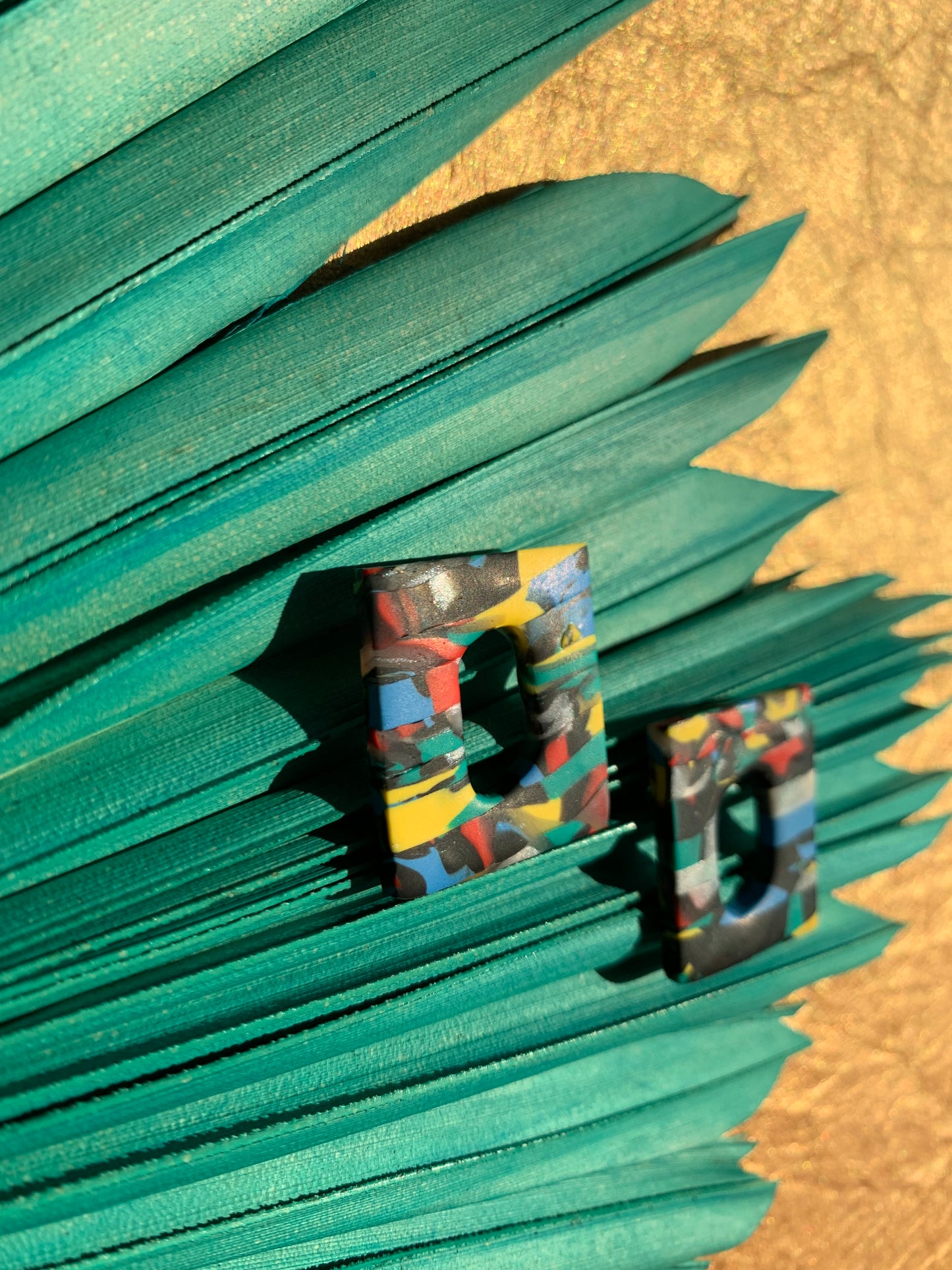 Stained Glass: Square Earrings