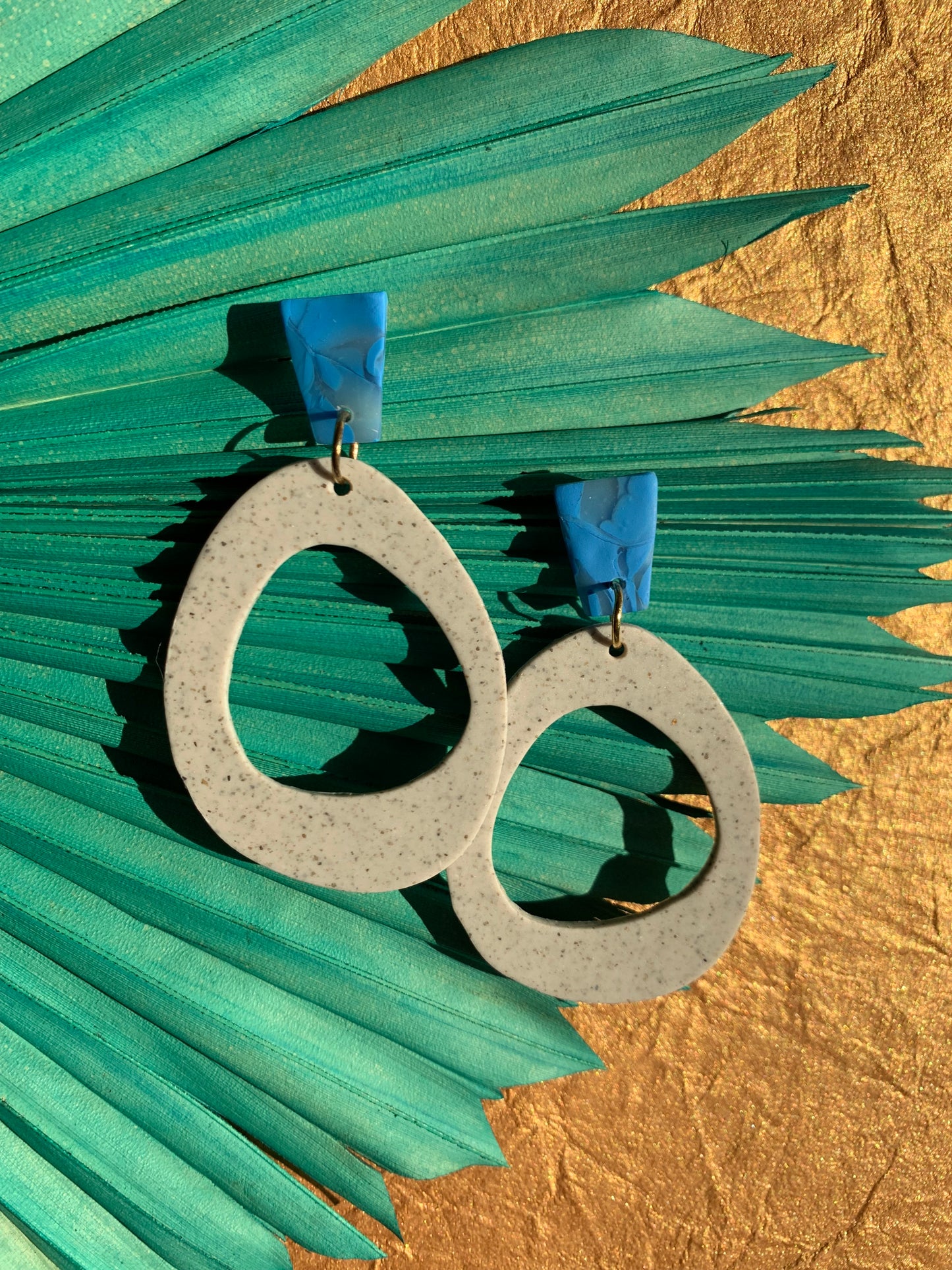 Peace in Bleu: Dangle Earrings