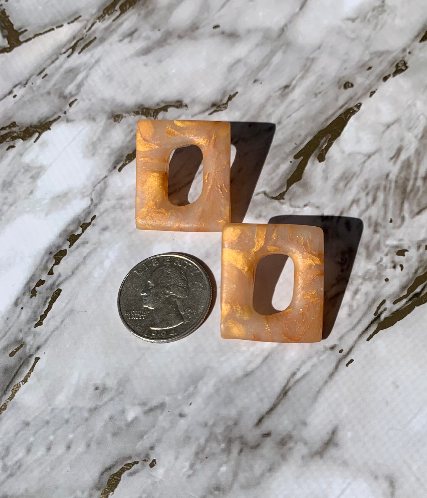Beauty in Gold: Small Square Studs