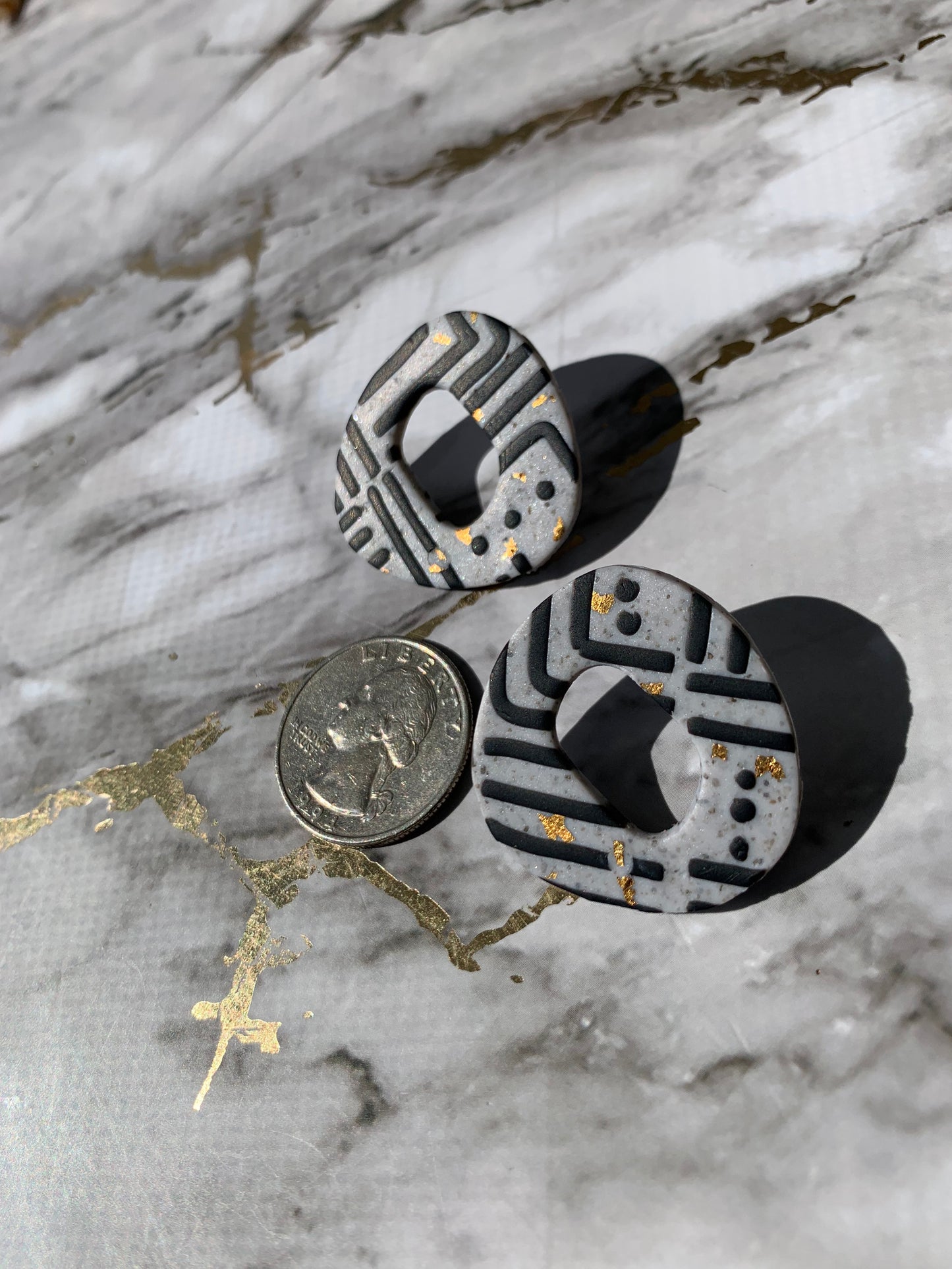 Pathways in Black & Gold: Trinity Studs