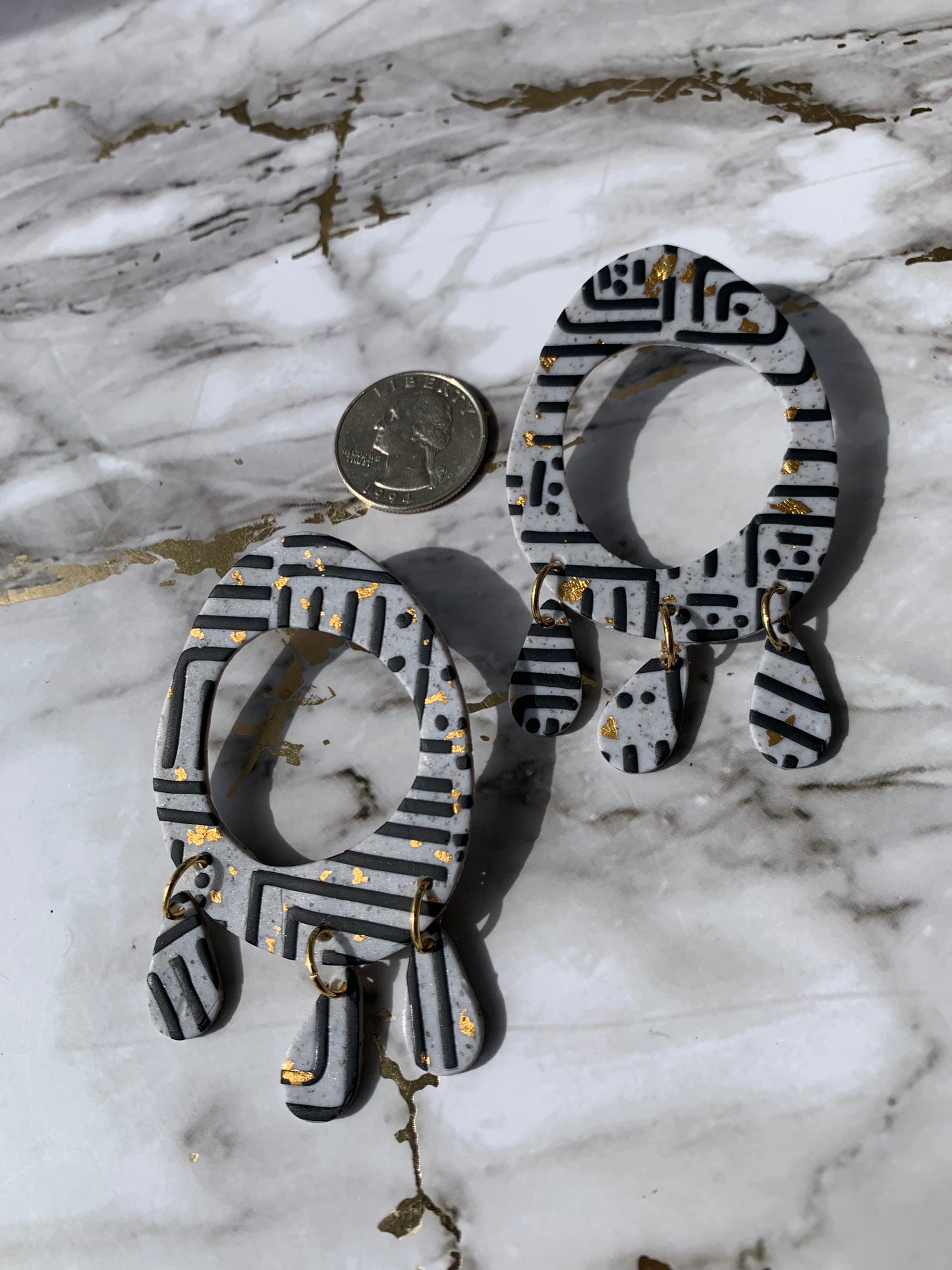 Pathways in Black & Gold: Large Dangles