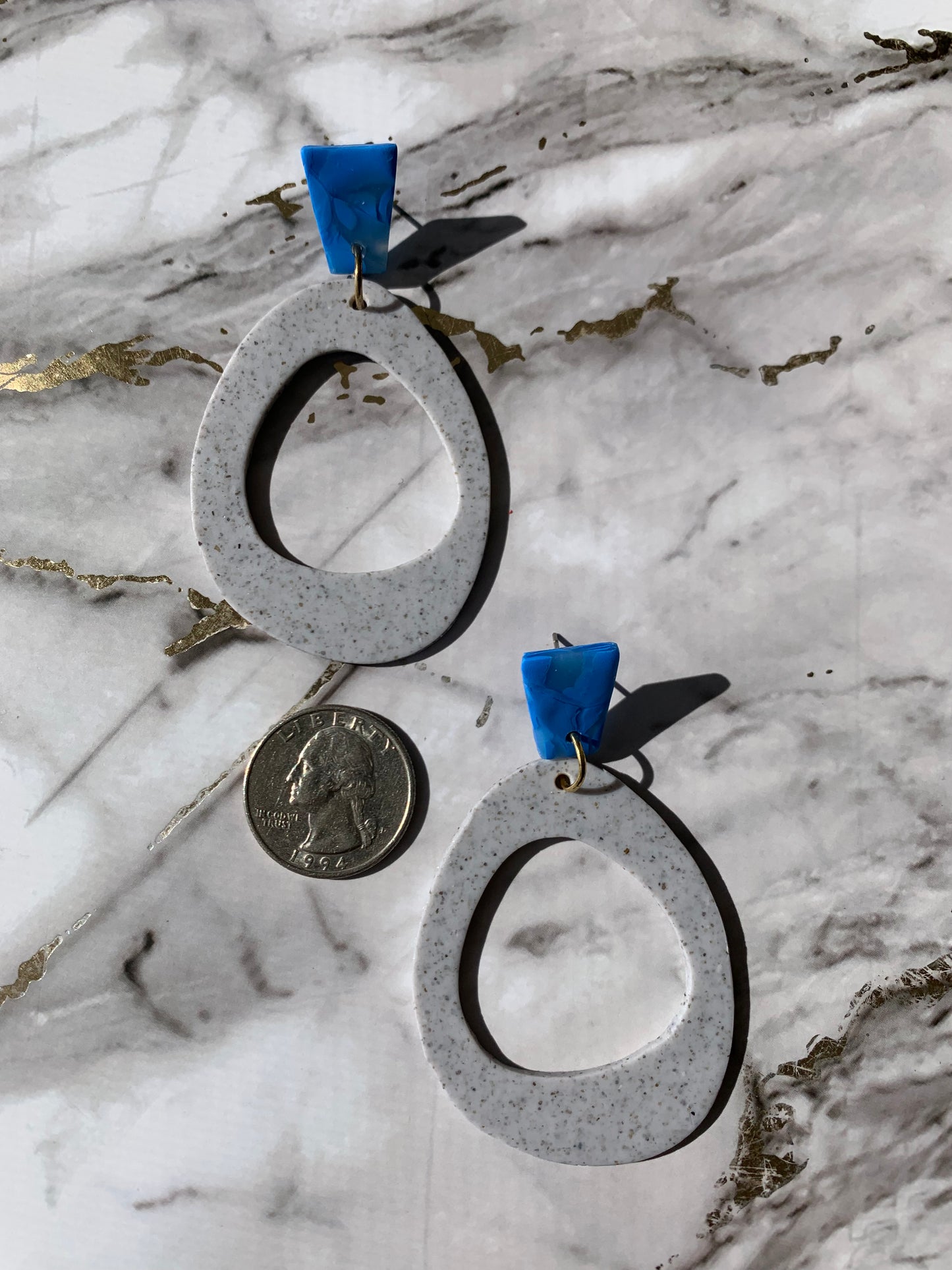 Peace in Bleu: Dangle Earrings