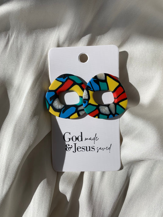 Stained Glass: Trinity Studs